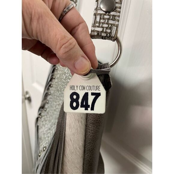 Holy Cow Culture 847 Original Leather Cowhide Fringed Crossbody Bag Gift - Picture 6 of 16